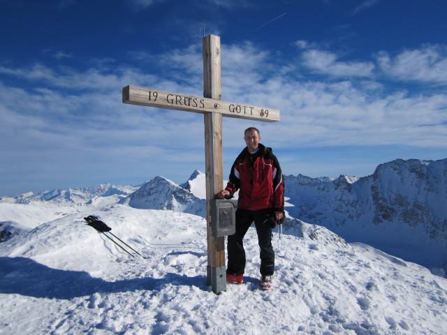 Ich auf der Gjaidtroghöhe, 2.988 m (16. Jän.)