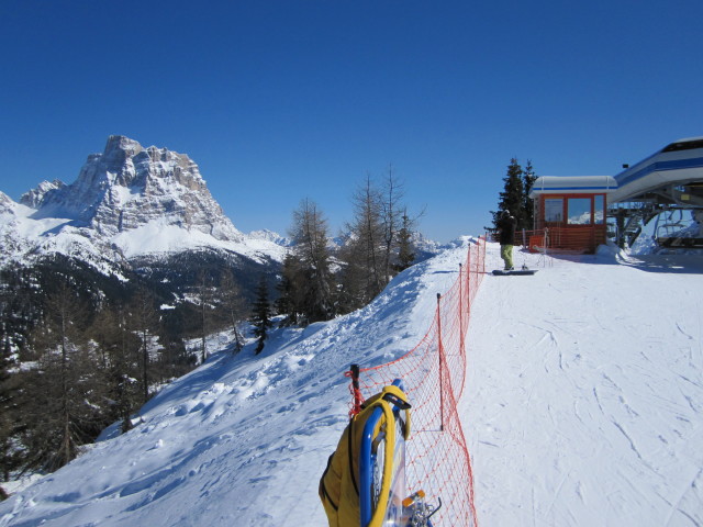 Markus bei der Bergstation des Sessellifts Pra Costa/Col Fioret, 2.080 m (20. März)