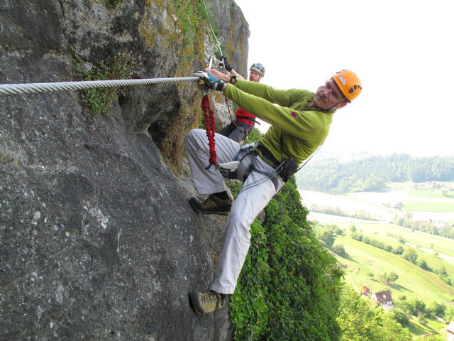 Leopold-Klettersteig: Norbert und Andreas in der Verlängerung