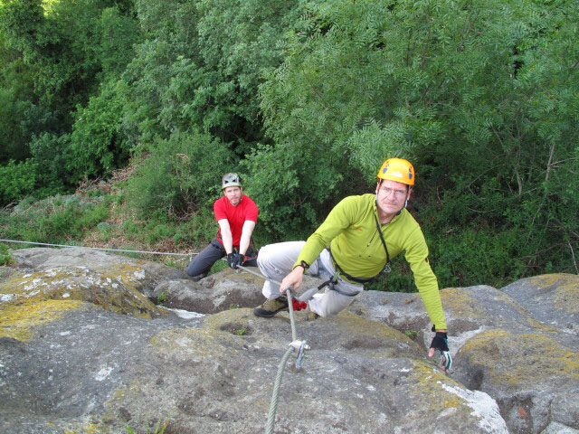 Leopold-Klettersteig: Norbert und Andreas in der Verlängerung