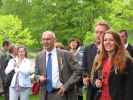 Helmut, Michael und Marion beim Gasthof Bauernhofer, 1.132 m (21. Mai)