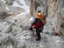 Kesselkogel-Klettersteig: Gudrun und Christoph zwischen Kesselkogel und Grasleitenpass (25. Juni)
