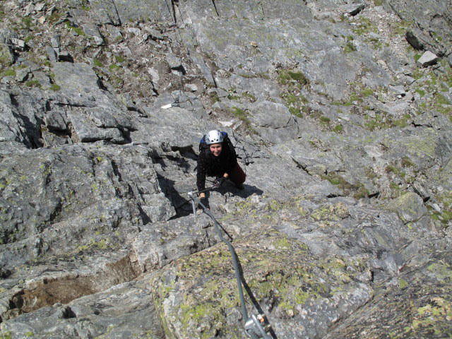Säuleck-Klettersteig: Manuela am Südgrat (9. Juli)