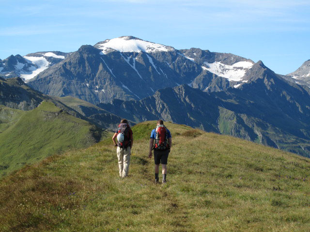 Sonja und Norbert zwischen Kalkbretterkopf und Gasteiner Höhe (14. Aug.)