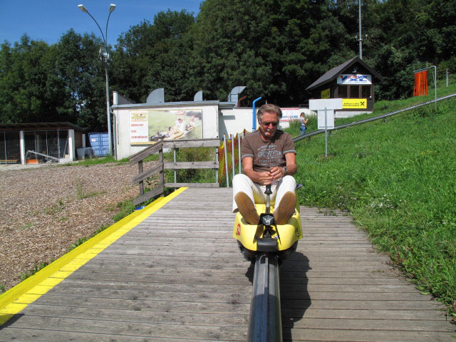 Papa im Ziel