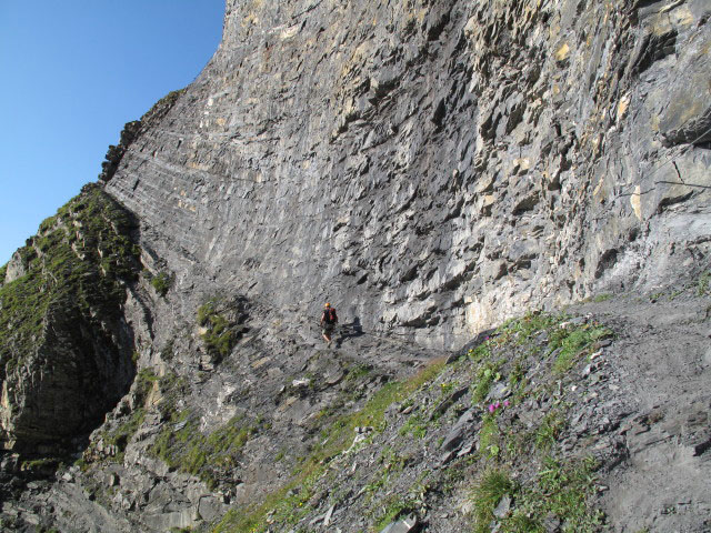 Leukerbad-Klettersteig: Axel zwischen Zum Lärch und Obere Gemsfreiheit