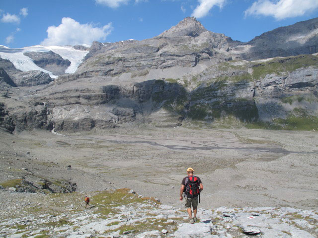Andreas und Axel zwischen Daubenhorn-Gletscher und Lämmerenboden