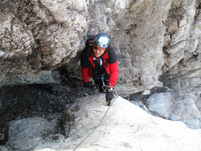 Ostegghütte-Klettersteig: Schlüsselstelle