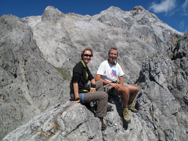 Carmen und ich am Vorgipfel des Grandlspitzes (3. Sep.)