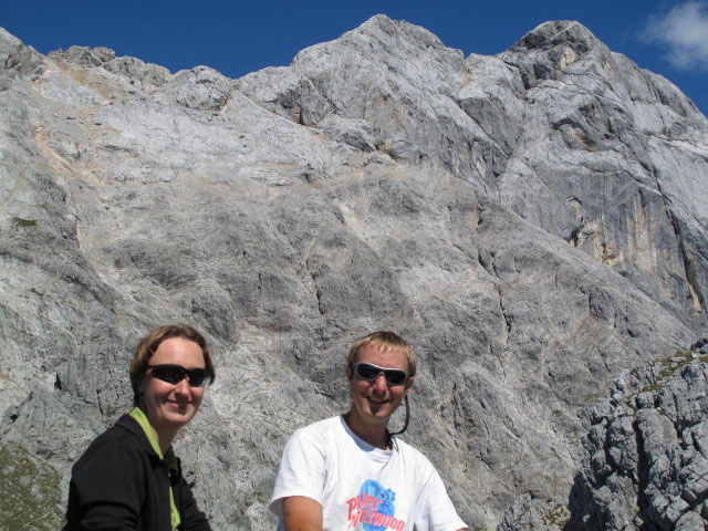 Carmen und ich am Vorgipfel des Grandlspitzes (3. Sep.)