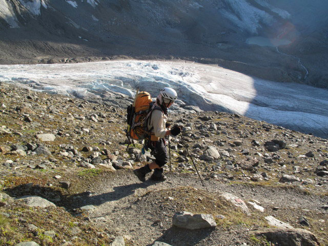 Gudrun auf der Seitenmoräne des Taschachferners (10. Sep.)