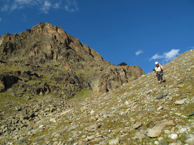 Gudrun auf der Seitenmoräne des Taschachferners (10. Sep.)