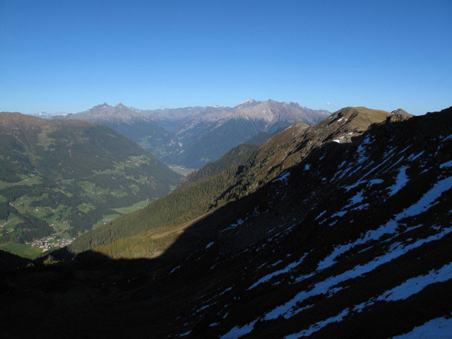 Mühlwalder Tal vom Pfunderer Höhenweg aus (1. Okt.)