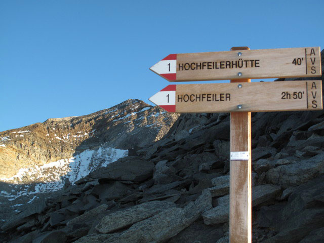 Hochfeiler von der Unteren Weißzintscharte aus (3. Okt.)