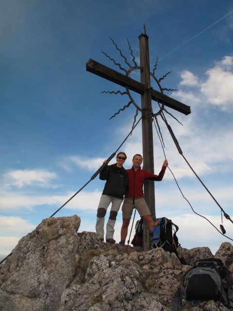 Carmen und ich am Steinernen Jäger, 1.185 m