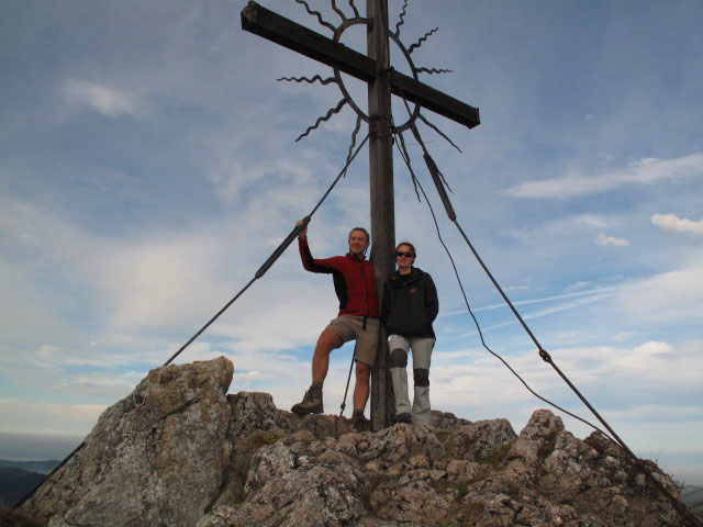 Ich und Carmen am Steinernen Jäger, 1.185 m