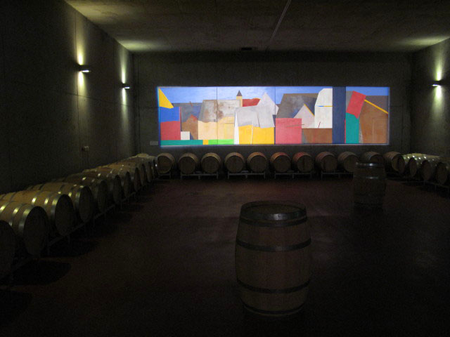 Ölgemälde 'Winzerdorfidylle' im Wein.Keller von Wein.Sinn Sandgrube 13