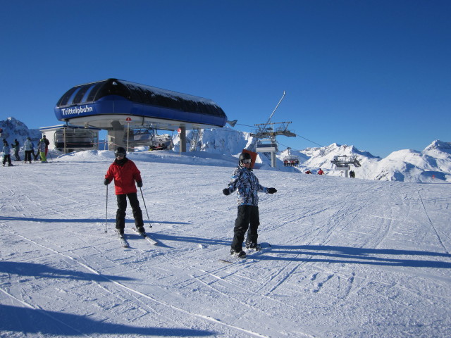 Thomas bei der Bergstation der Trittalpbahn, 2.166 m (15. Jän.)