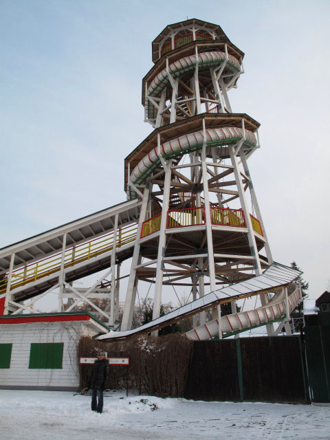 Mama beim Toboggan