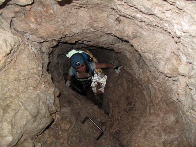 Wildenauer-Klettersteig: Diana im Schacht