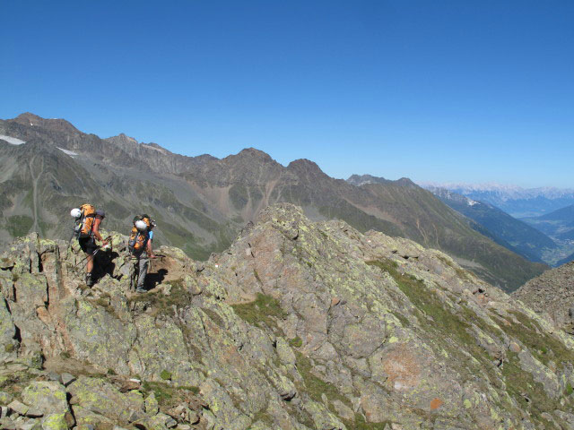 Gudrun und Christoph zwischen Großem Trögler und Kleinem Trögler (19. Aug.)