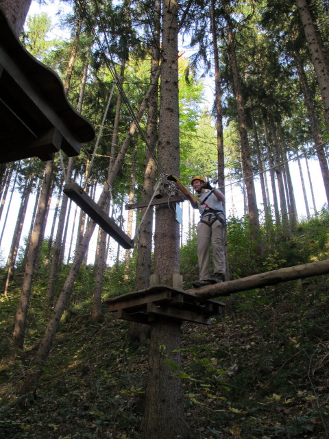Ich im Parcours 'Eichhörnchen' im Kletterwald Buchenberg