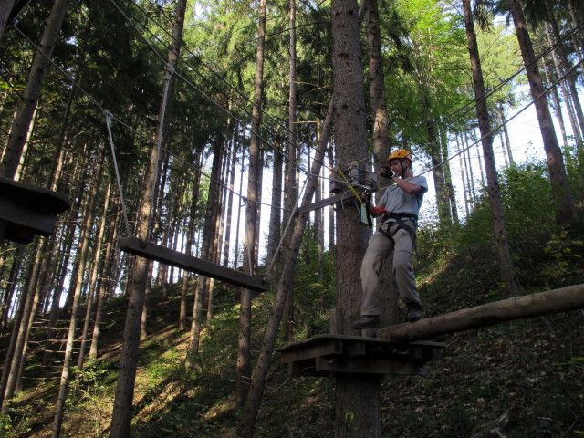 Ich im Parcours 'Eichhörnchen' im Kletterwald Buchenberg