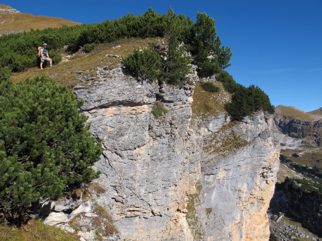 Christoph auf Weg 32 zwischen Rotspitze und Dalfazer Roßkopf (20. Okt.)