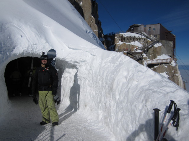 Markus auf der l'Arête de l'Aiguille du Midi