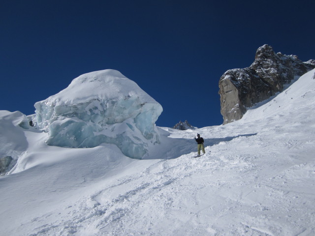 Markus in den Séracs du Géant