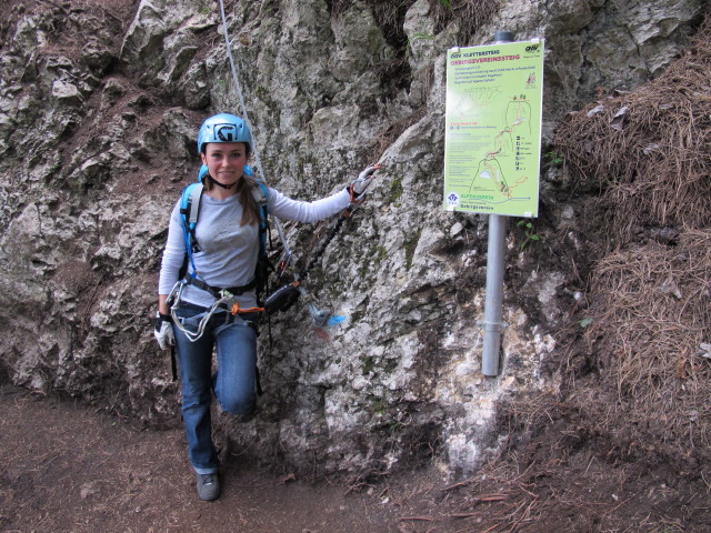 Diana beim Einstieg