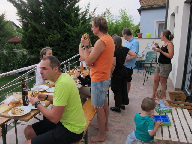 Irene, ?, ?, Michael, ?, Andreas, Alexander, Antonia und Marion in Bad Vöslau