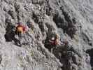 Sas-Rigais-Klettersteig: Christoph und Gudrun im Ostanstieg (11. Aug.)