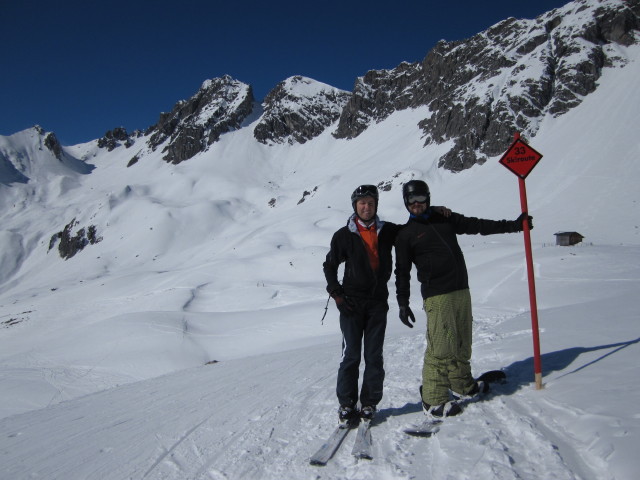 Ich und Markus auf der Skiroute 'Mattun' (8. März)