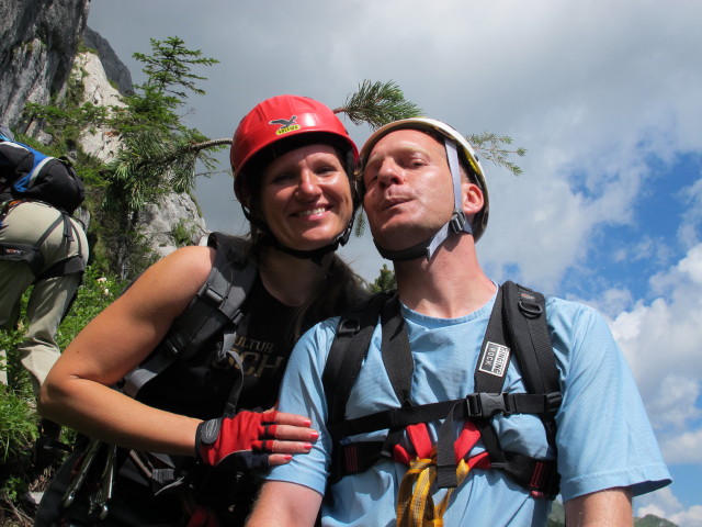 Doris und Daniel vor der Schlüsselstelle