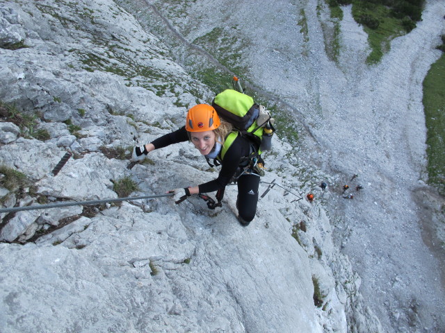 Anna-Klettersteig: Sabrina am Höhlenpfeiler (19. Juli)