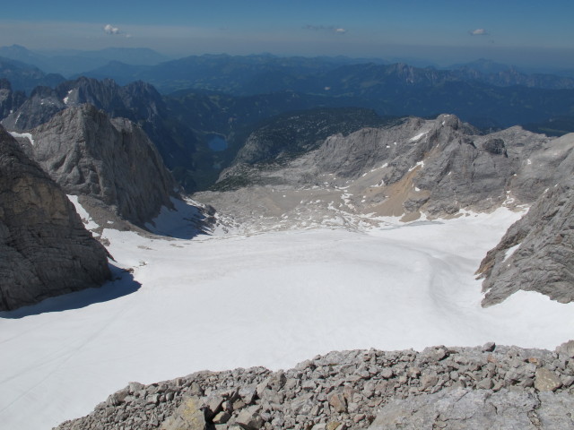 Großer Gosaugletscher vom Westgrat-Klettersteig aus (19. Juli)