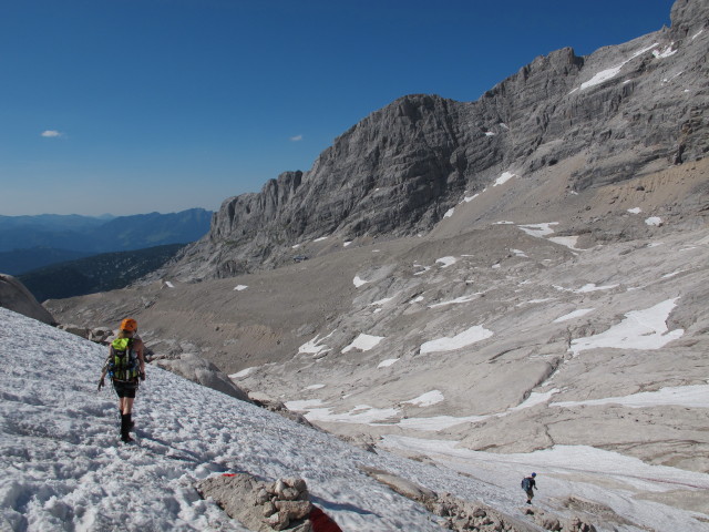Sabrina und Christian zwischen Großem Gosaugletscher und Adamekhütte (19. Juli)