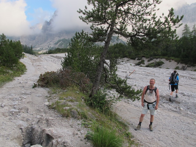 Erich im Wimbachtal zwischen Wimbachschloss und Wimbachgrieshütte (1. Aug.)