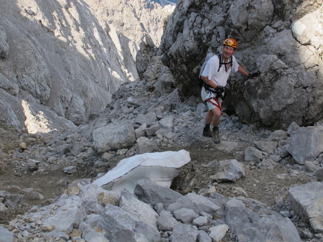 Erich auf Weg 441 zwischen Schönfeldspitze und Watzmann (2. Aug.)
