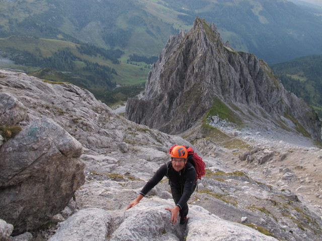 Axel am ersten Vorbau der Bischofsmütze (20. Sep.)