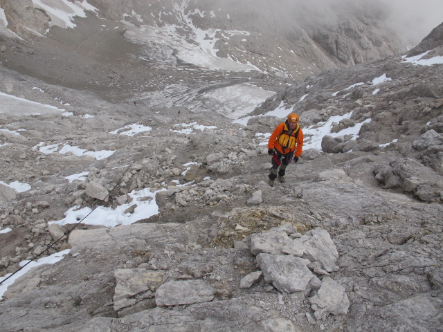 Erich auf Weg 618 zwischen Edelgrießgletscher und Rosmariestollen (5. Okt.)