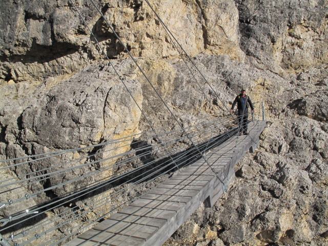 Kaiserjägersteig: Axel auf der Hängebrücke