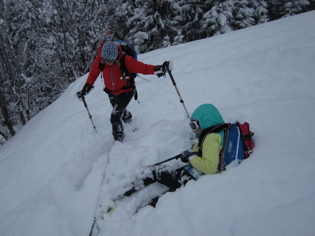 Martina und Lea zwischen Unterer Prädastenalm und Schwarzenau