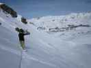 Markus neben der Piste Christaux (8. März)