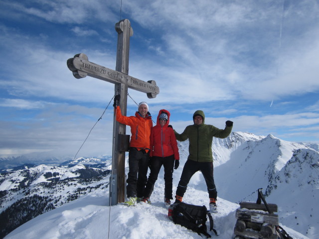 Ich, Martina und Axel am Gamskopf, 2.205 m