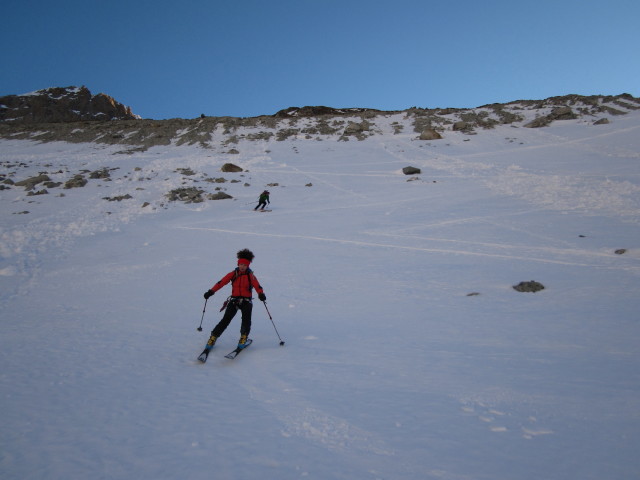 Anabel und Herbert zwischen Schönbielhütte und Zmuttgletscher (20. März)