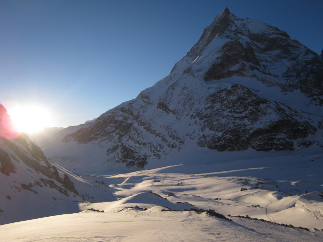 Matterhorn vom Zmuttgletscher aus (20. März)