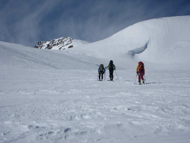 Erich, ? und Birgit am Stockjigletscher (20. März)