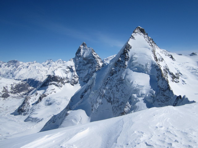 Matterhorn und Dent d'Hérens von der Tete de Valpelline aus (20. März)